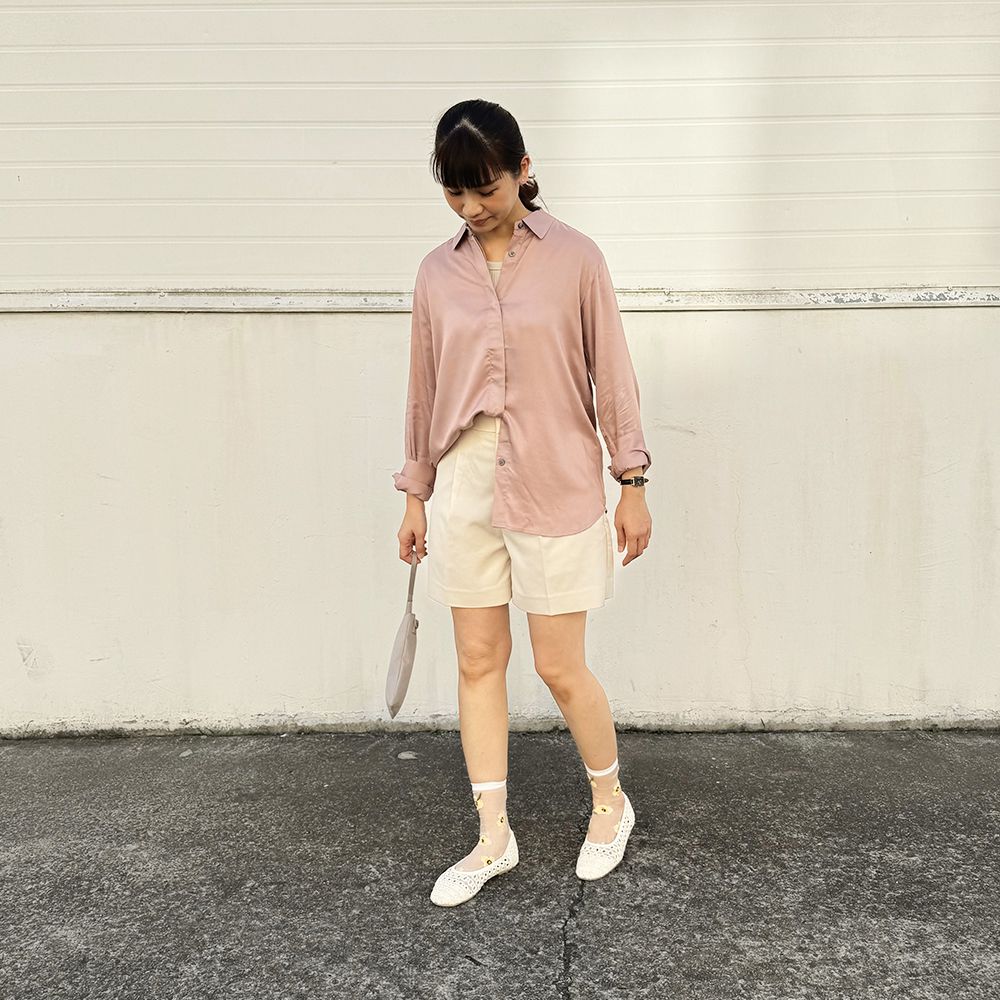 基本單品｜女嫘縈混標準領長袖套衫